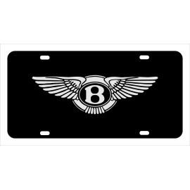 none BENTLEY License Plate - Custom Made of Stainless Steel Metal