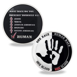 Vowmaid One Race One Blood Challenge Coin,Human Race Red Blood Coin