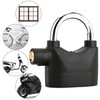 Black Anti Theft Security Padlock Waterproof Siren Alarm Lock for