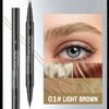 Waterproof 3D Brow Pencil - Dual-Ended with Micro-Fork-Tip & Brush-Tip,