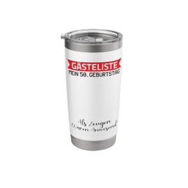 Gästeliste Mein 50. Geburtstag Guestbook Guestlist Signature Stainless Steel Insulated Tumbler