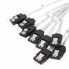 MCIO 8i to 8xSATA3.0 Cable 19.7 Inch Silver Plated OFC