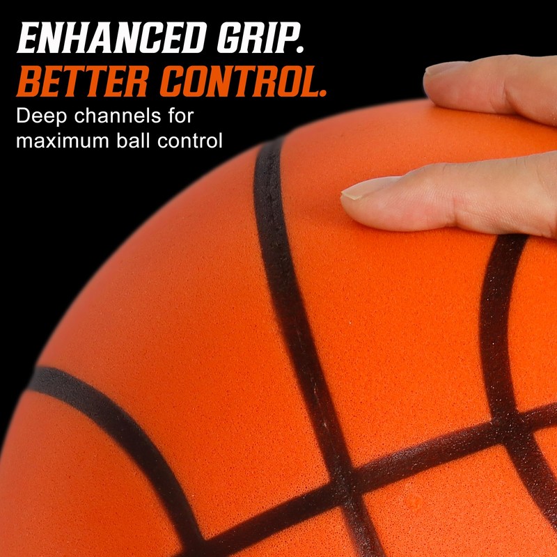 Surpop Silent Basketball, Size 7, 29.5-Inch Airless Foam Ball, 580