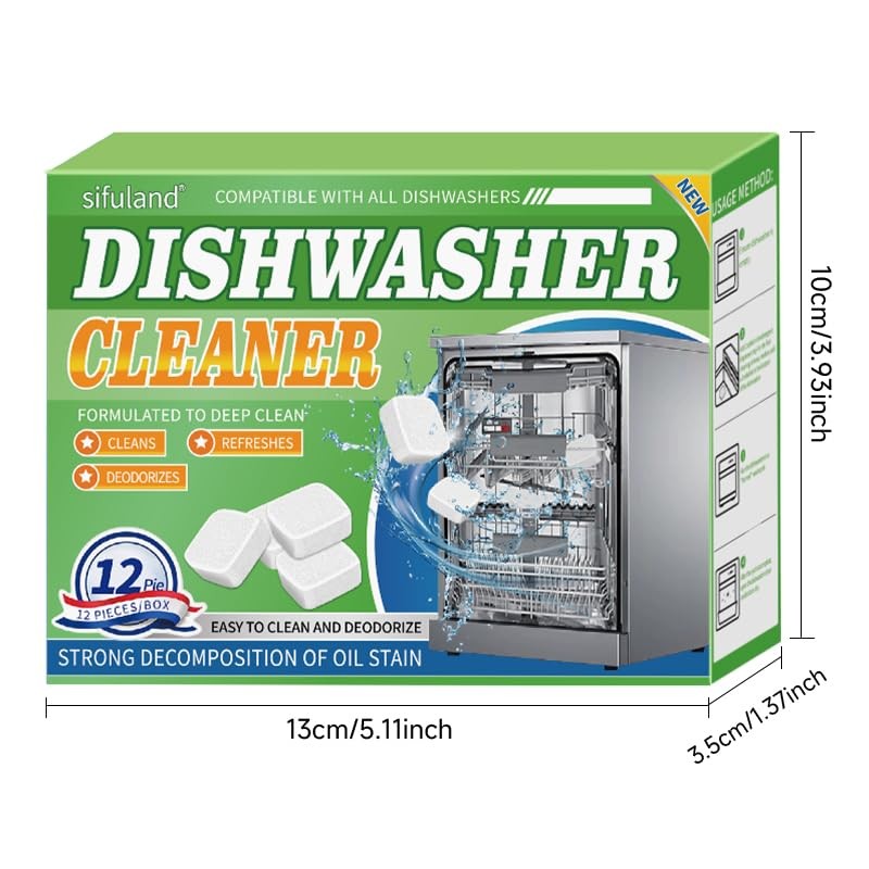 Dishwasher Cleaner and Deodorizer Tablets-24 Pack, Heavy Duty Deep Cleaning