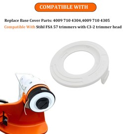 PEHUAP 2-Pack Trimmer Head Base Cover Replacement Compatible with Stihl FSA 57 FSE 52, Autocut C3-2 Spool Cover Parts 4009 710 4304, Weed Eater String Trimmer Head Accessories