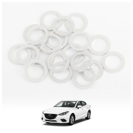 20PCS Oil Drain Plug Gasket Replace OEM# 9956-41-400,14mm Sealability Crush Washer Oil Drain Plug Reduced Oil Spills,Securely Oil Drain Plug Washer Car Accessories Compatible with Mazda
