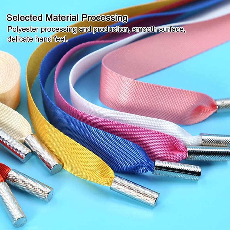 2 Pieces 140CM*2CM Black Drawstring Universal Cord for Replacement Polyester