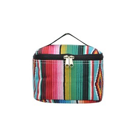 NGIL Travel Cosmetic Bag Makeup Bag Organizer for Women and Girls (Zarape-Black)