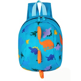 YUPING Toddler kids Dinosaur Backpack Book Bags with Safety Leash for Boys Girls (Style:8 Blue)