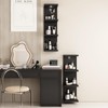 LitaEther Versatile 4 Tier Wall Shelf Unit,Black Lack Wall Shelf,Display