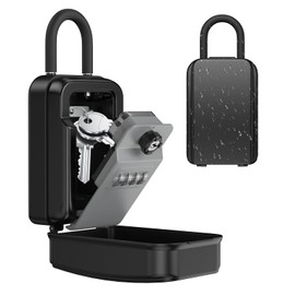 LOFICOPER Secure Key Cabinet Key Cabinet with Code Unlocking with Key or Password Large Capacity 95 x 60 x 35 mm Suitable for Families, Dormitories, Rental Homes, Decoration etc.