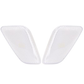 2pcs Car Front Side Marker Light Housing White Replacement for Jeep Wrangler 1997‑2006