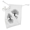 Ambesonne Tree of Life Fabric Pouch Set of 2, Plant