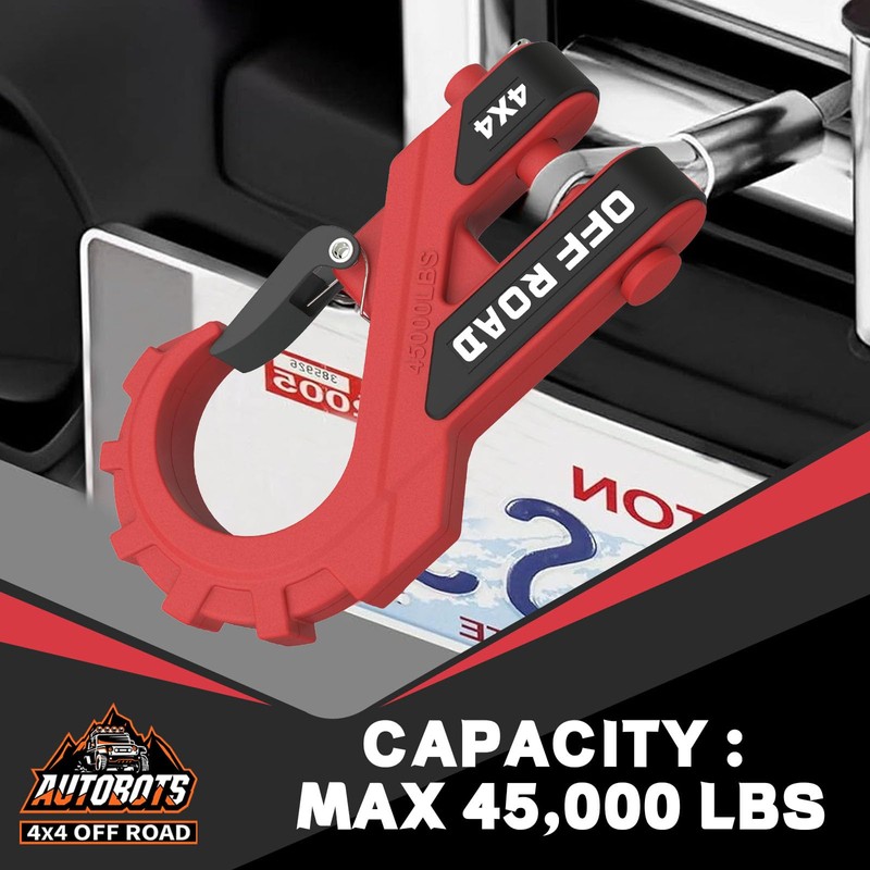 AUTOBOTS 3/8" Winch Hook Max 45,000 Lbs, Heavy Duty ATV
