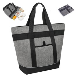 SANLIKE Insulated Bag, Lunch Bag, Cooler Bag, Large Capacity, 7.9 gal (30 L), Freestanding, Foldable, Thermal, Insulated, Lightweight, Tote Bag, Eco Bag, Large Capacity, Shopping, Outdoors, Picnic