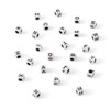 Cheriswelry Acrylic Cube Alphabet Beads White Black Cubic A-Z Letter
