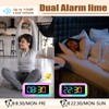 RGB Alarm Clock for Kids,Adjustable Brightness10%-100%,Dual Alarm, Sound Control, Bedside