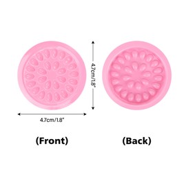 G2PLUS False Eyelashes Glue Holders, 100 PCS Disposable Eyelash Glue Holder Plastic Glue Pallet Pad for Eyelash Extensions (Pink)