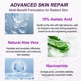 Marianp Hyaluronic Acid Serum for Face- Azelaic Acid 10% Serum for Facial And Skin Care Treatment with Vitamin B3 And B5 for Acne Pimple Pigmentation Blackhead Rosacea Beauty Skincare