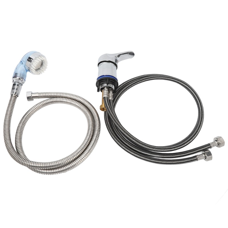 Shampoo Bowl Faucet Sprayer Kit 39.4in Hand Twist Faucet 47.2in