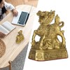 Qilin Ornament Brass Home Desktop Statue Collection Lucky Animals Crafts