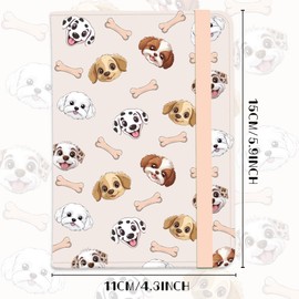 beinkmake Cute Dog Passport Holder RFID Passport Cover Luggage Airplane Puppy Bones Pink Travel Wallet Passport Case with Credit Card Slots for Women Men Travelling Essentials for Flying