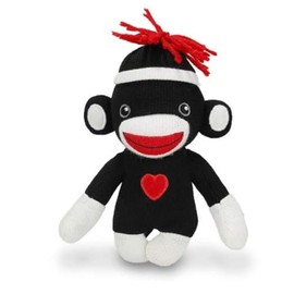 Plushland Adorable Sock Monkey, The Original Traditional Hand Knitted Stuffed Animal Toy Gift-for Teens, Girls and Boys Baby Doll Present Puppet 6 Inches