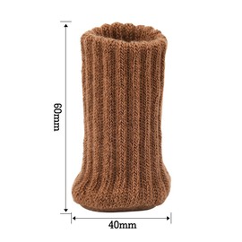 Ezprotekt furniture socks, pack of 24, knitted furniture/chair leg protectors, non-slip protectors to prevent scratches, noise and easily move furniture, light brown, brown, .