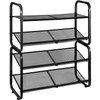 LYKENTOR 4 Tiers Metal Shoe Rack for Entryway Closet Hallway