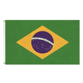 Brazil Flag Funny Brazilian National Banner 3X5 FT Indoor Walls, Outdoor Gardens, Decks, Car, Flags Decorations