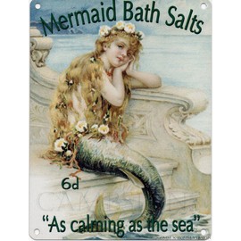 Mermaid Bath Salts"As Calming As The Sea" - Mini Metal Wall Sign