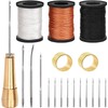 LYSAIMG 4 Needles Hand Stitcher Sets,4 Pieces Canvas Leather Sewing