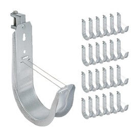 ICC Beam Clamp J Hook 4” with Retainer Clip - Galvanized Steel Cable Management Hooks for Hanging Cable to Beams - Rust-Resistant, EIA and TIA Compliant - 4 Inch 25 Pack