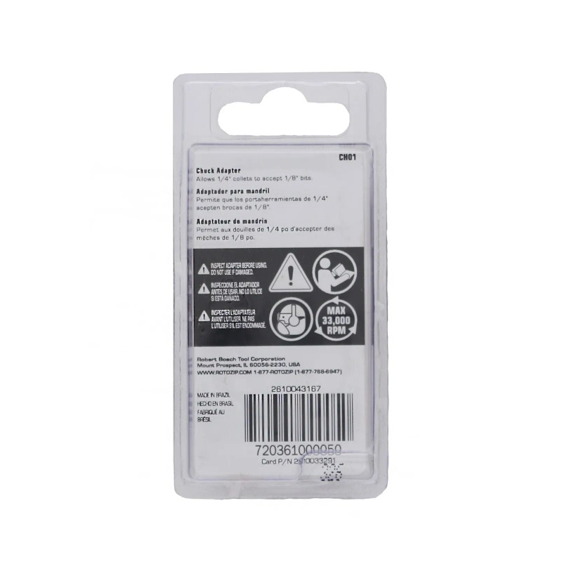 RotoZip CH01 2610043167 Chuck Adapter 1/4" Chuck Mount Size, 1/8"