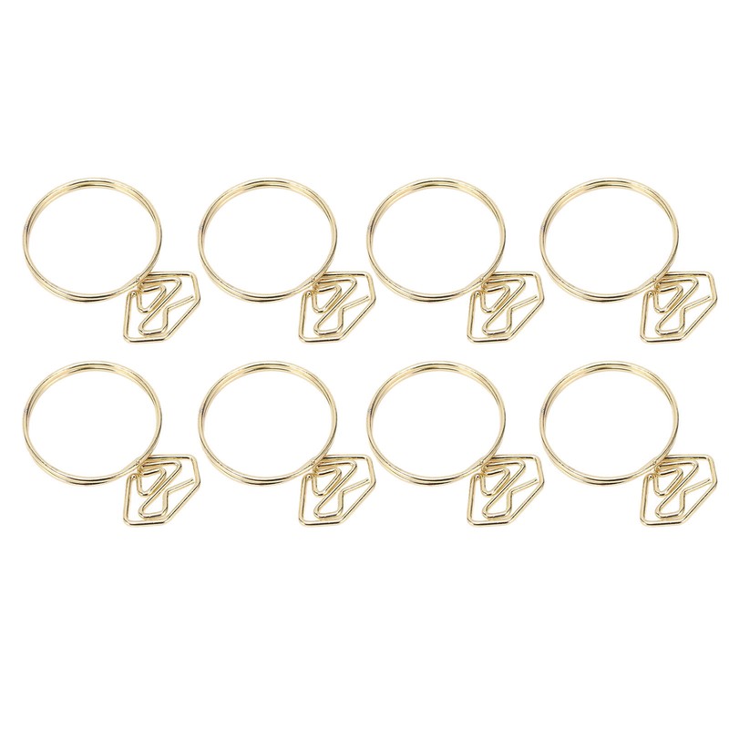 100Pcs Cute Paper Clips Ring Style Anti Slip Sturdy Electroplated