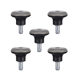 STOBOK 5pcs Bell Glides Replacement Office Chair Stool Swivel Caster Wheels to Fixed Stationary Castors (Black)