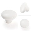 JUSTMAE 4 PCS Cabinet Knobs, Ceramic Round Mushroom Drawer Knobs