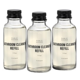 Public Goods Bathroom Cleaner Refill | Refill Concentrate for Toilets, Tile, Showers, Sinks | Cruelty Free, Vegan Friendly | Scented with Lemon Rosemary Essential Oils | 3 Pack - 24 Oz Diluted