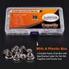 Tanstic 70Pcs 1/4-20 5/16-18 3/8-16 10-24 8-32 6-32 Stainless Steel