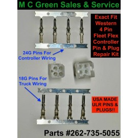 WESTERN EXACT FIT  SNOW PLOW TRUCK + CONTROLLER 4 PIN PLUG REPAIR KIT FLEET FLEX