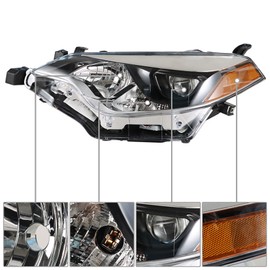 WFLNHB Headlights Assembly Replacement for 2014-2016 Toyota Corolla Projector Headlights Headlamps Driver Side