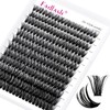 Fadlash Cluster Eyelash Extensions, Individual Eyelashes, 60D 0.07 D Curl,