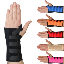 Solace Bracing Cool-Flow Max Wrist Support (6 Colours) - #1 British Made & NHS Supplied Advanced Wrist Brace Splint for Carpal Tunnel, Arthritis, Tendonitis, RSI, Fractures & More - Black, L, Left
