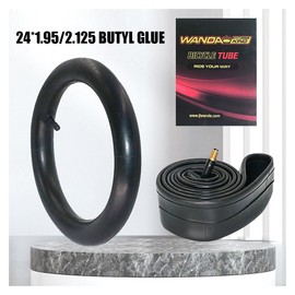 24" Bike Tube 24x1.95/2.125 Replacement Tube with 32mm Schrader Valve for Bike Bicycle Tire Tubes (Black)