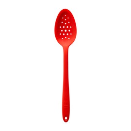GIR: Get It Right Perforated Spoon - 13 IN Red Silicone - Heat Resistant to 425°F & Seamless Perforated Nonstick Design - Cooking Utensil for Stirring & Straining