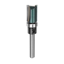 sourcing map Pattern Flush Trim Router Bit 1/4" Shank 4/5" Cutting Length 1/2" Cutting Dia with Top Bearings Straight Precise Cutting Woodworking Milling Cutter Tool for Edge Trimming