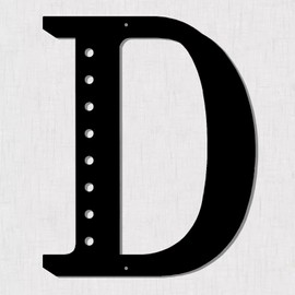 Resama 11'' Black Metal Letters for Wall Decor, Visual 3D Large Alphabet, Decorative Farmhouse Hanging Letter Sign for Living Room Bedroom Office Home Party (D)