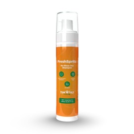 FreshSpritz Waterless Foaming Dog Shampoo with Aloe, No-Rinse Pet Wash for Odor, Dander & Allergens - Non-Sticky, Plant-Based Scent, Fast-Drying Pet Deodorizer Grooming Foam - 250ml (8.5 fl oz)