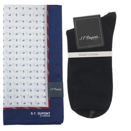 Dupont (신세계본점)26  S/S      순면 손수건   양말    2매세트    SE6SMA381008SNY001BK (Shinsegae Main Store) 26 S/S Cotton Handkerchief Socks 2-Piece Set SE6SMA381008SNY001BK