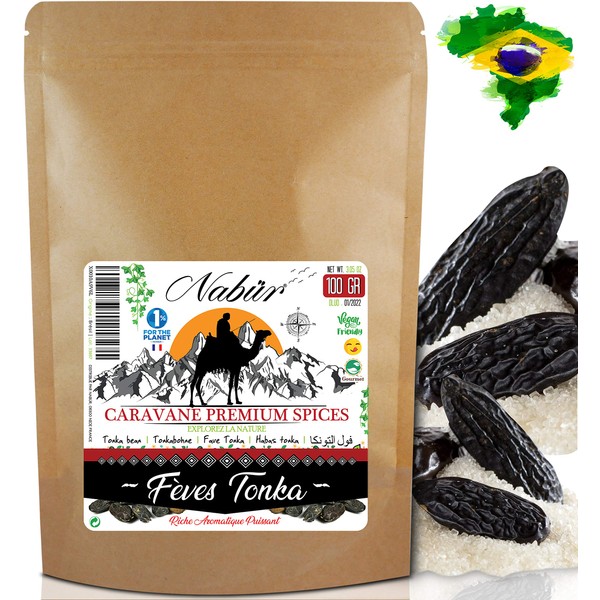 Nabür - Tonka Beans from Brazil 200 Gr | 100% Natural | Cooking Pastry Smoothie | Delicious, Aromatic Complex